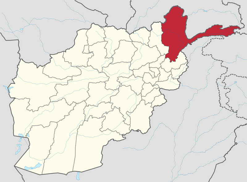 Map of Afghanistan highlighting Badakhshan.