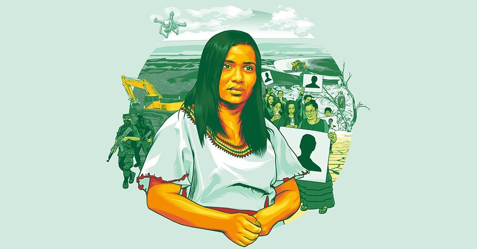 llustration of activist Angélica Ortiz