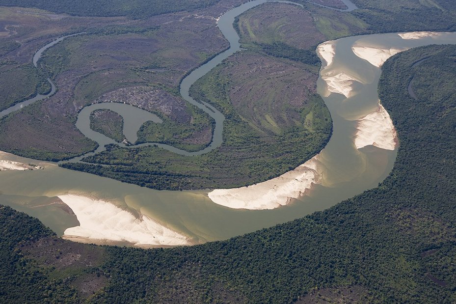 A view from above of the Parque Nacional do Xingu