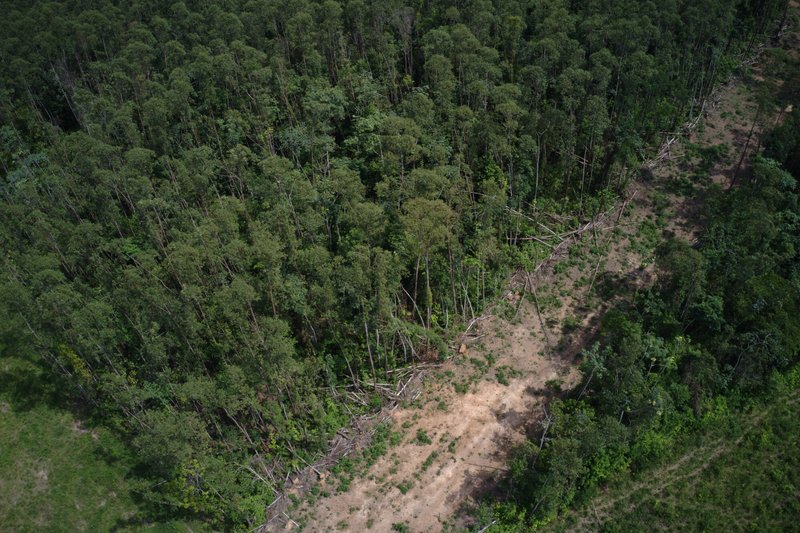 Still aerial image of deforestation in the region of Marabá, Pará State, Brazil