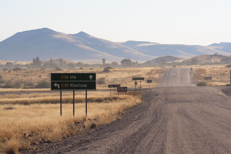 Africa Brandberg Mountain Namibia Road Uis