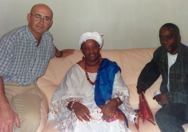 BSGR executives sit on sofa with Mamadie Toure, the former Guinean president’s wife