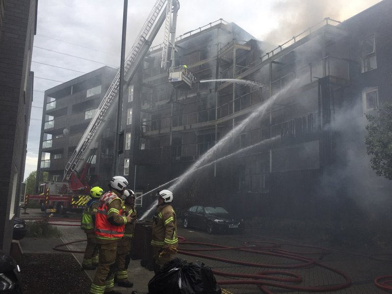 firefighters fighting barking fire