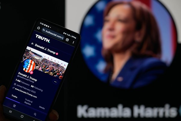 Bot-like accounts push kamala harris and trump conspiracies.jpg