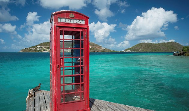 British Virgin Islands red phone box