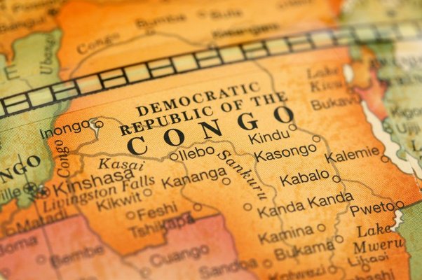 DRC shown on a map