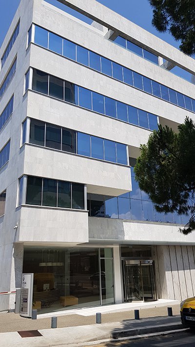 outside of tall building in Cyprus, where Denis Christel Sassou-Nguesso kept hidden shell company