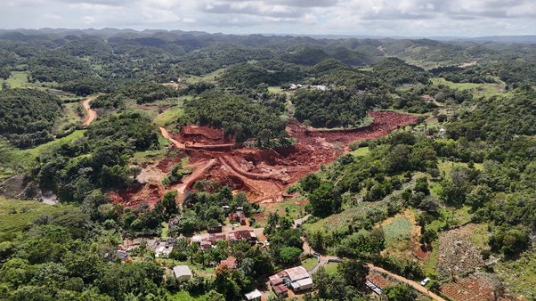Image of the environmental impact of bauxite mining in Jamaica