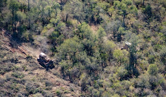 Bulldozers used for clearing forest on Cresud’s farms in Salta province, Argentina