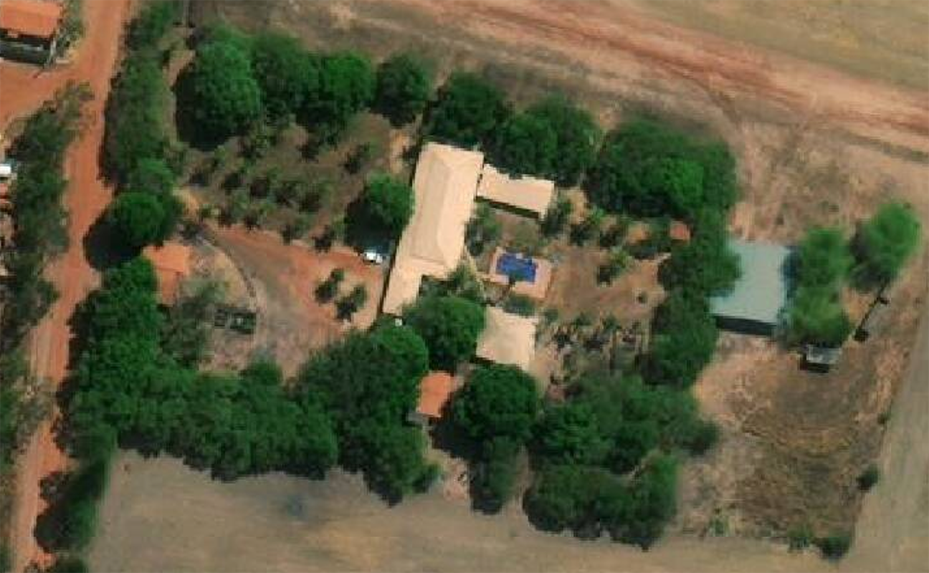 Digital Globe satellite image of the Seronnis’ Fazenda Santa Maria Boca do Monte