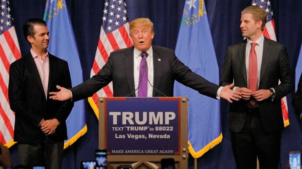 Donald Trump on the campaign trail in Las Vegas, Nevada