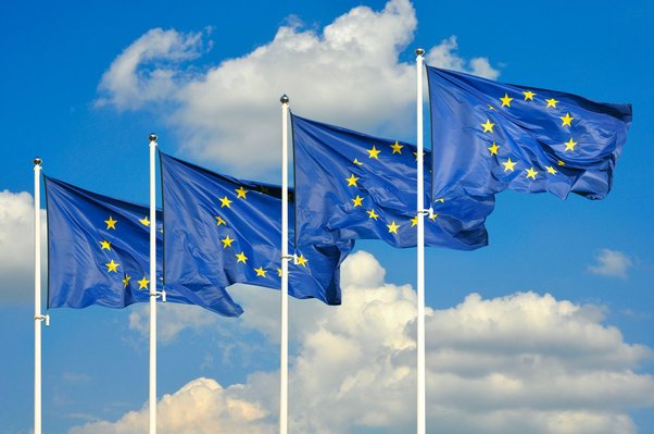 EU flags