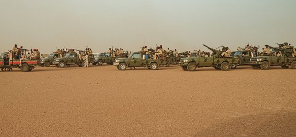 Sudan RSF Technicals 4x4s