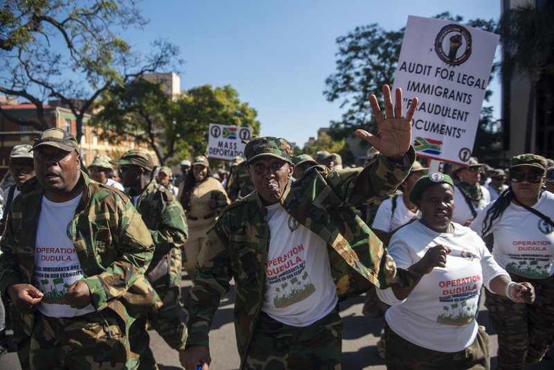 Mass march against illegal immigration in South Africa