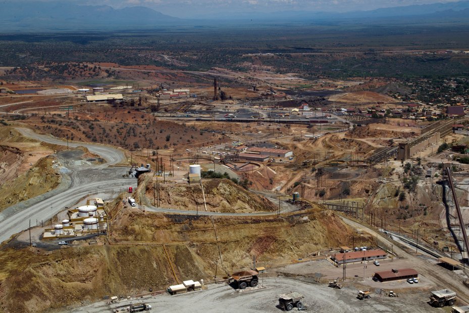 View of the "Buena Vista" copper mine in Cananea community, Sonora state, Mexico.