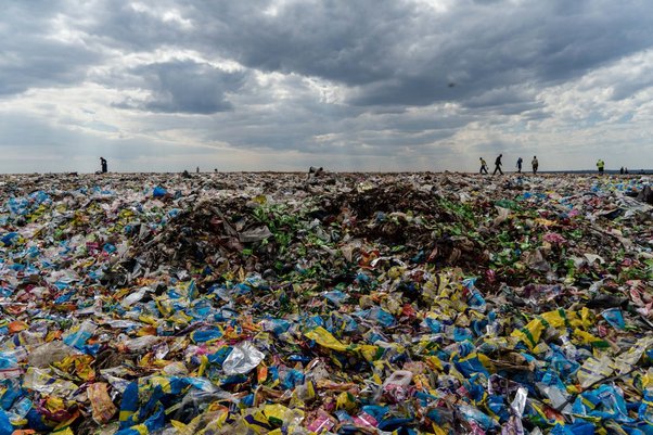 A landscape of plastic pollution