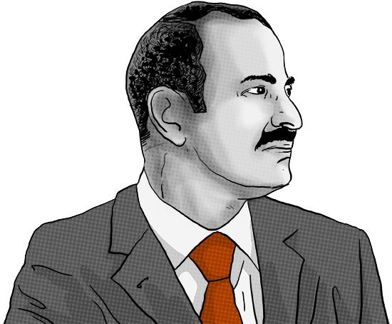 illustration of Hafez Makhlouf, head of the Damascus  ‘Section 40’ of Syria’s infamous General Intelligence Directorate until late 2014