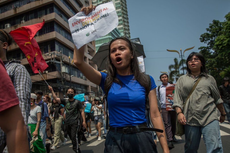 Jonila Castro takes part in an Independence Day Protest in Manila, Philippines