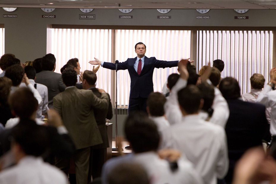 Leonardo DiCaprio in The Wolf of Wall Street