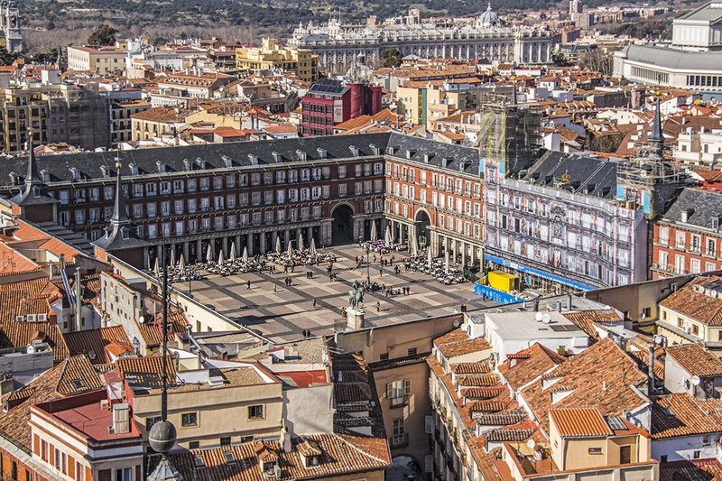 town square in Madrid, Spain