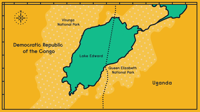 Map of Lake Edward