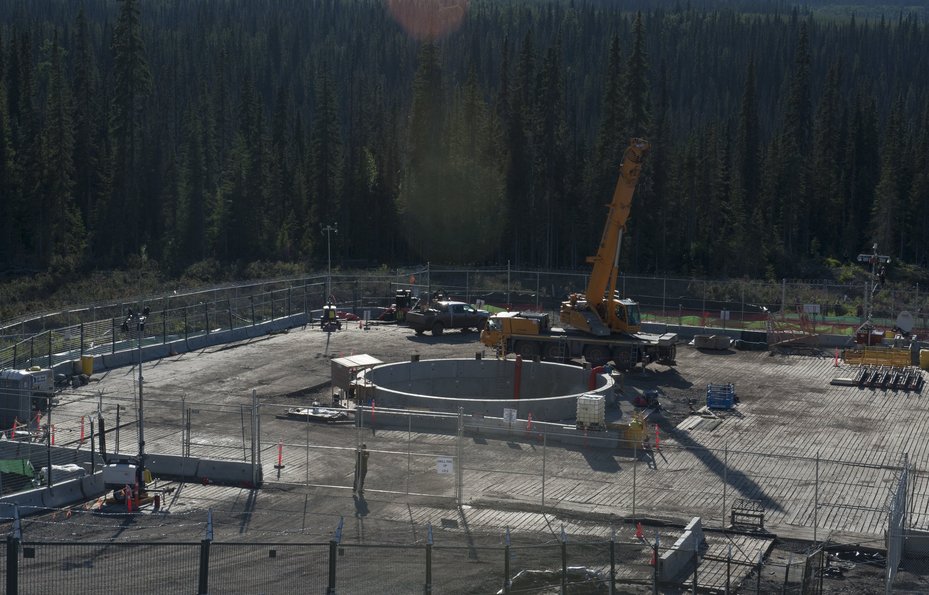 Coastal GasLink is preparing to drill under the Wedzin Kwa river, Canada