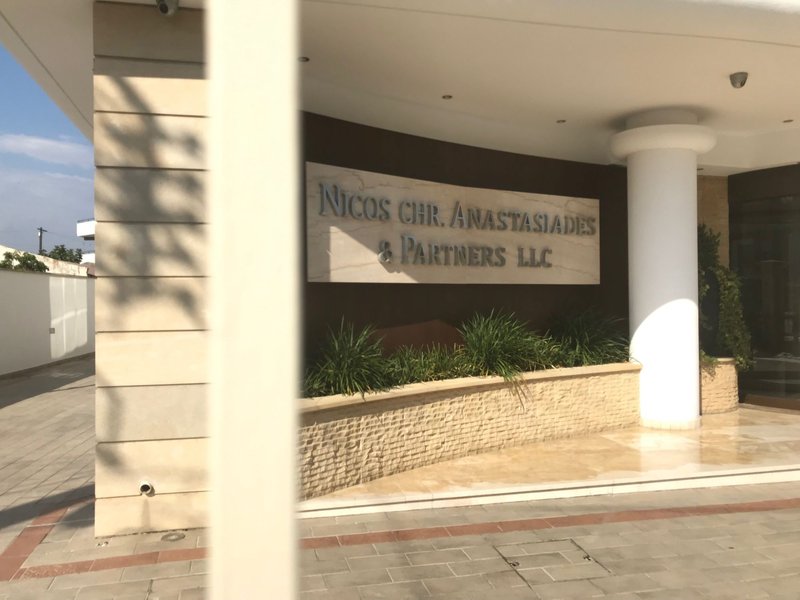 The offices of the law firm set up by Cypriot President Nicos Anastasiades in Limassol, Cyprus