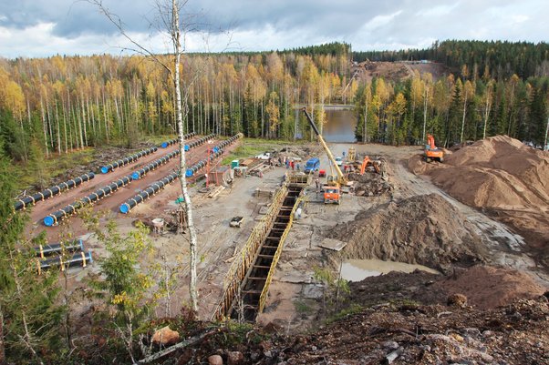 Construction work on the Nord Stream 2 gas pipeline