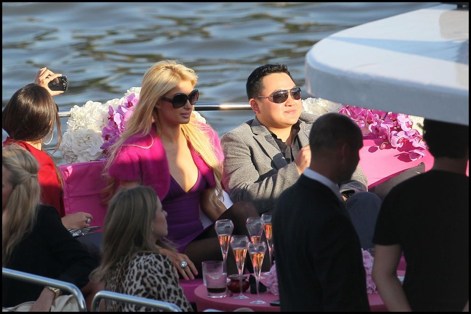 Paris Hilton and Jho Low in luxury boat