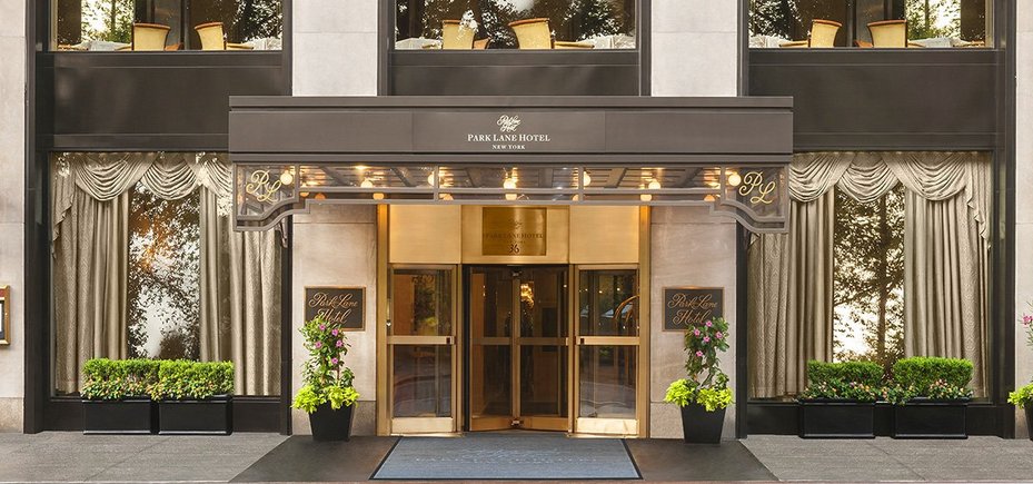 front doors of The Park Lane Hotel in New York