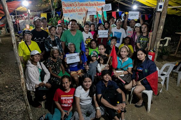 Communities in 2023 protesting nickel mining in Sibuyan Island, Philippines