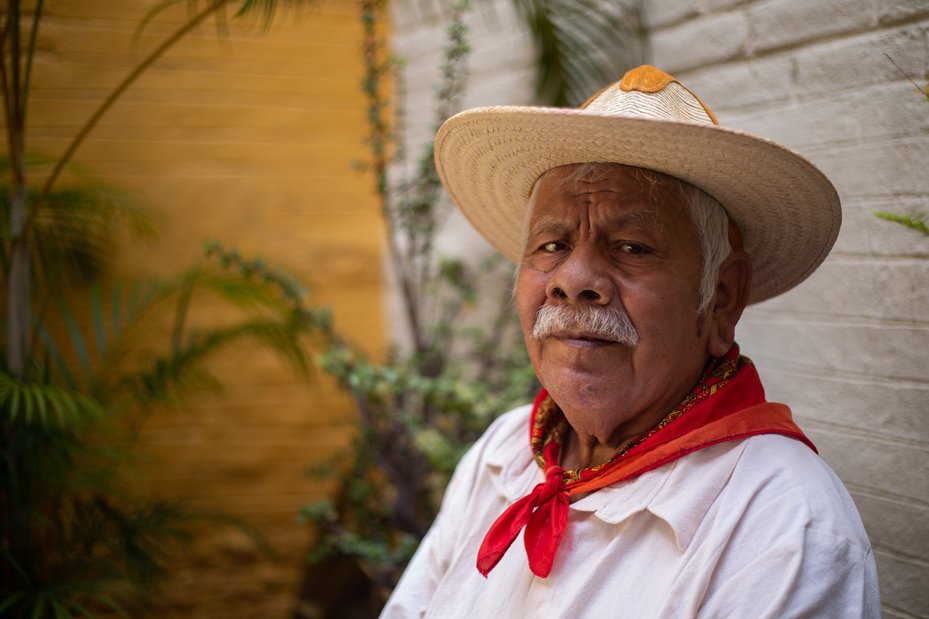 Activist Felipe Roblada who protests on the Peña Colorado mine in Jalisco, Mexico City