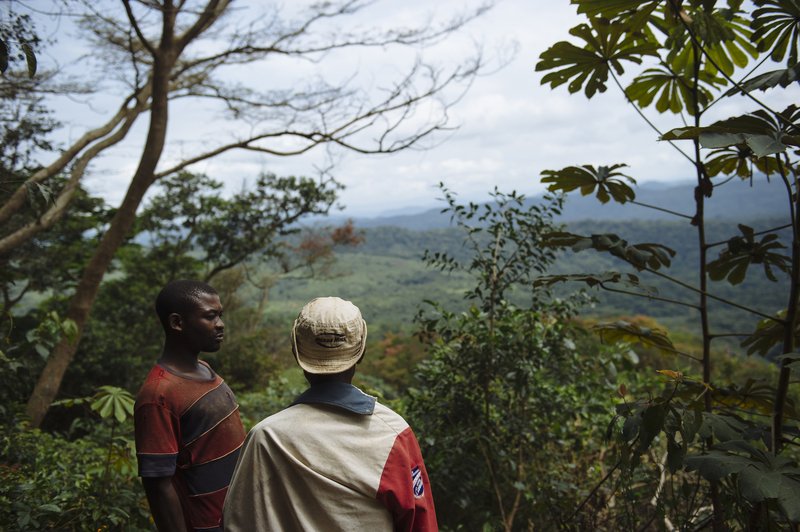 Miners overlooking the landscape