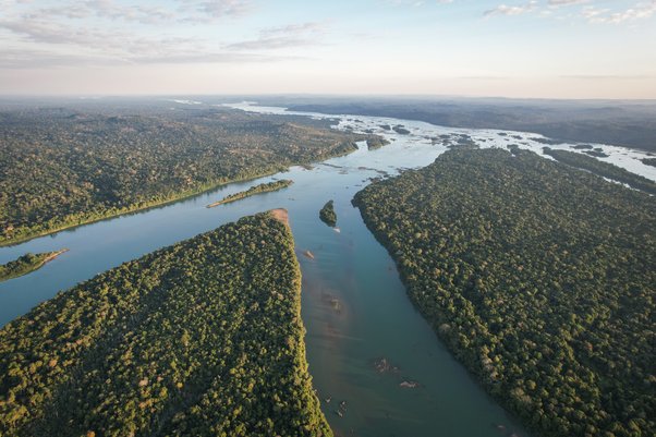 Xingu River in Apyterewa Indigenous land, Pará, Brazil