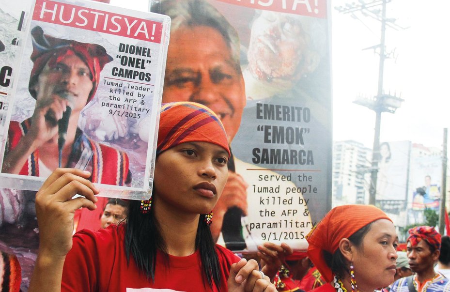 Michelle Campos whose father, grandfather and school teacher were publicly executed after opposing mining in Mindanao, Philippines