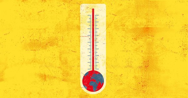 An illustration of a thermometer representing Global Warming