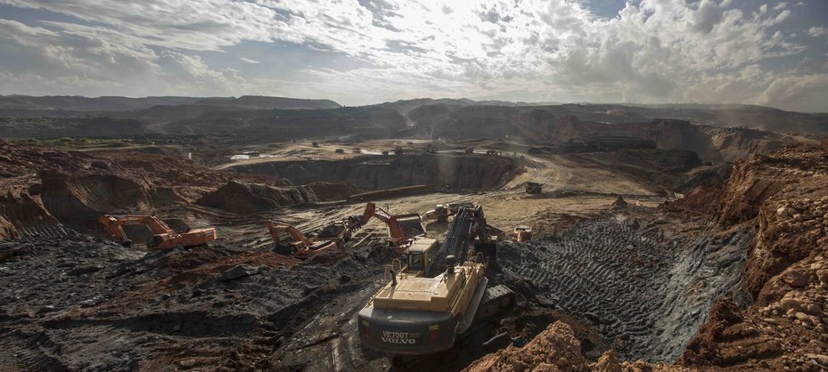 Panoramic shot of jade mines