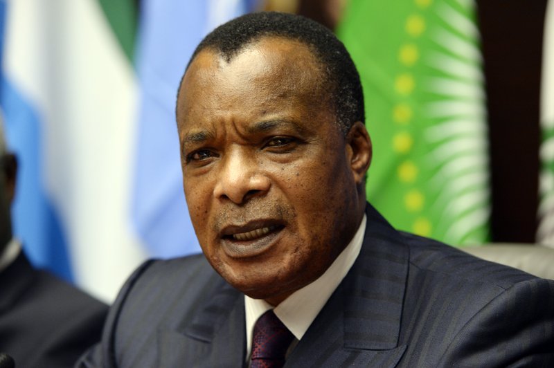 Congolese President Denis Sassou Nguesso attends a press conference on March 3, 2015 following a conference on Ebola held at the Egmont palace in Brussels. AFP PHOTO / THIERRY CHARLIER (Photo credit should read THIERRY CHARLIER/AFP/Getty Images)