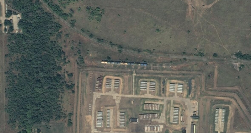 Rail tank cars at Morozovsk air base on July 31 2022