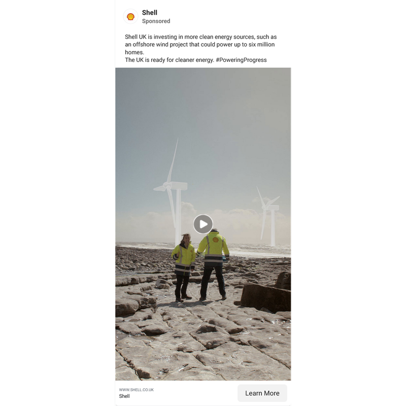 One of Shell’s Instagram ads from June 2022. Source: Meta Ad Library