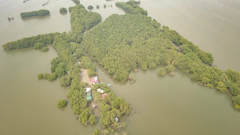 Drone view of Sitio Kinse, Talipip before the construction of the aiport