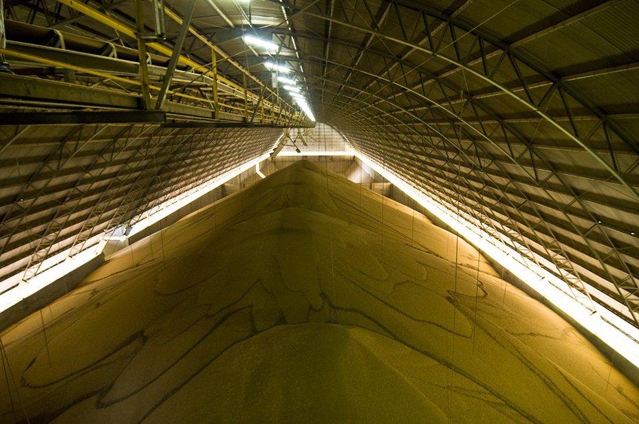 Soy warehouse in Mato Grosso state, Brazil