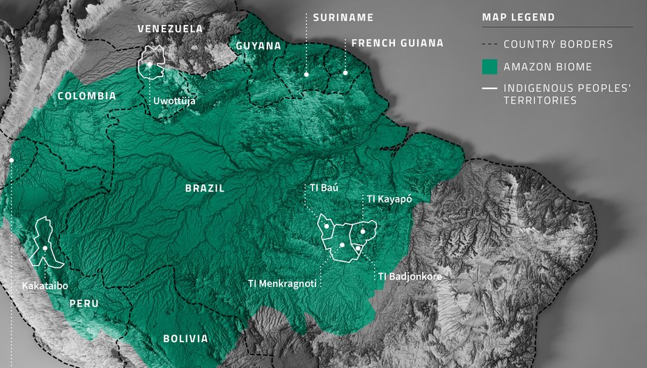 Map of the Amazon region