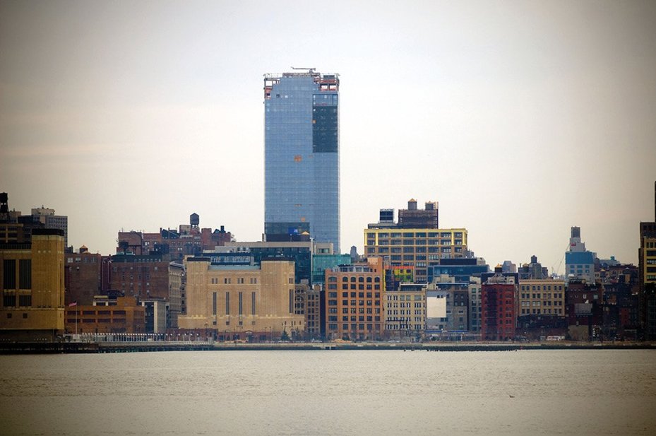 The Trump Soho Hotel Condominium on Spring Street towers above neighboring buildings