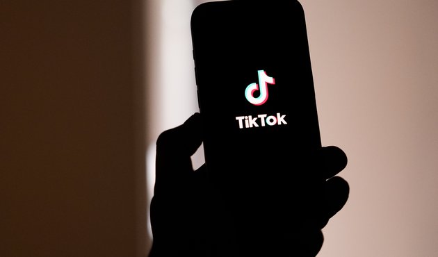 TikTok app on a mobile phone