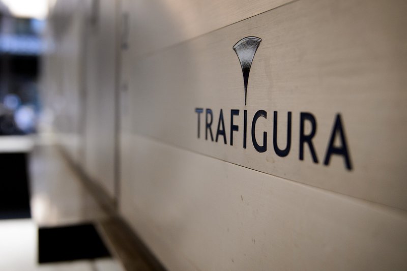 Trafigura logo on wall