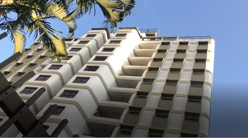 outside view of Vaccarezza's apartment in Sao Paulo