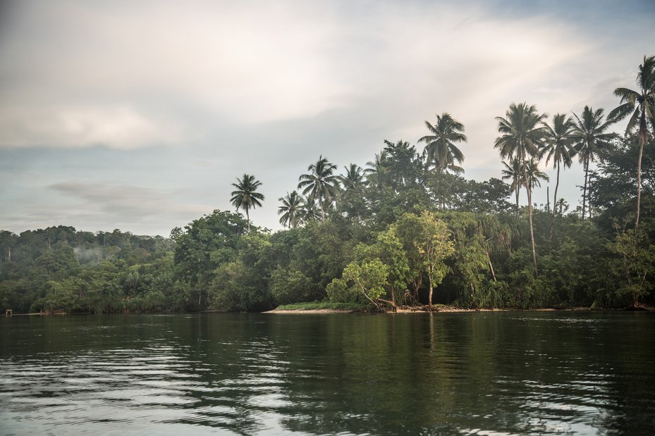 View from Jacquinot Bay in the Pomio District in the island of New Britain, Papua New Guinea