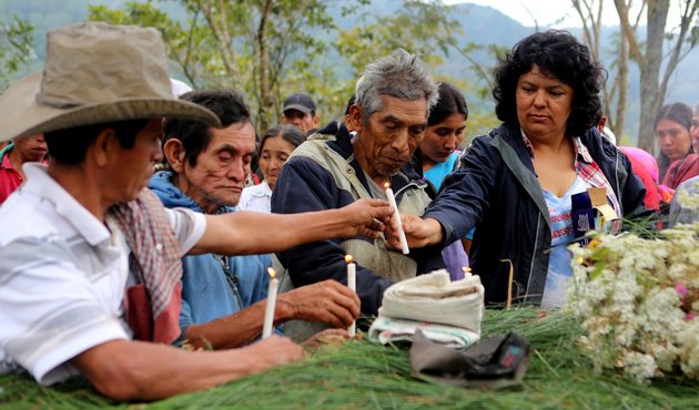 Berta Caceres in the Rio Blanco region of western Honduras