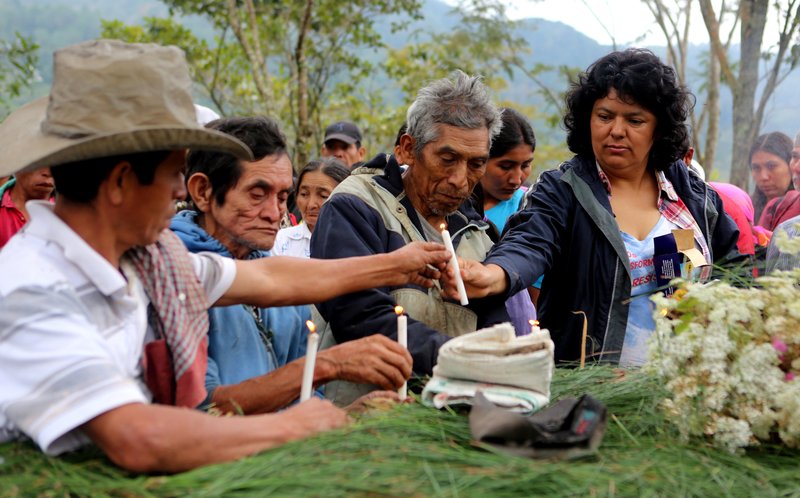 Berta Caceres in the Rio Blanco region of western Honduras